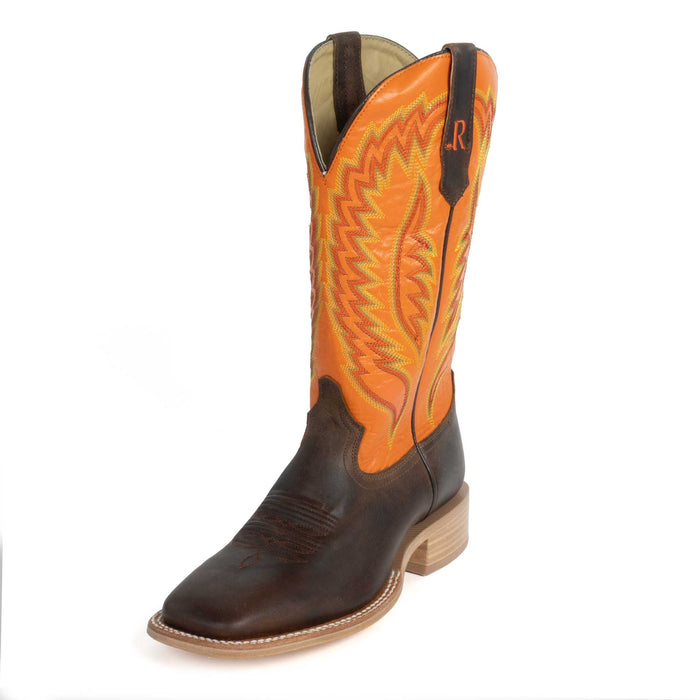 R. Watson Men's Square Toe Brown Goat Western Boot