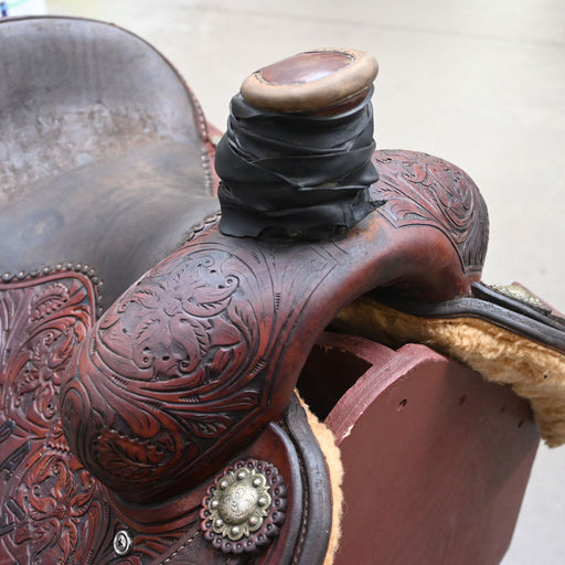 15.5" USED INFINITY TEAM ROPING SADDLE Saddles - Used Infinity Saddlery