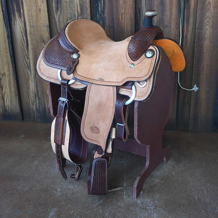 16.5" PATRICK SMITH TEAM ROPING SADDLE Saddles - New Patrick Smith