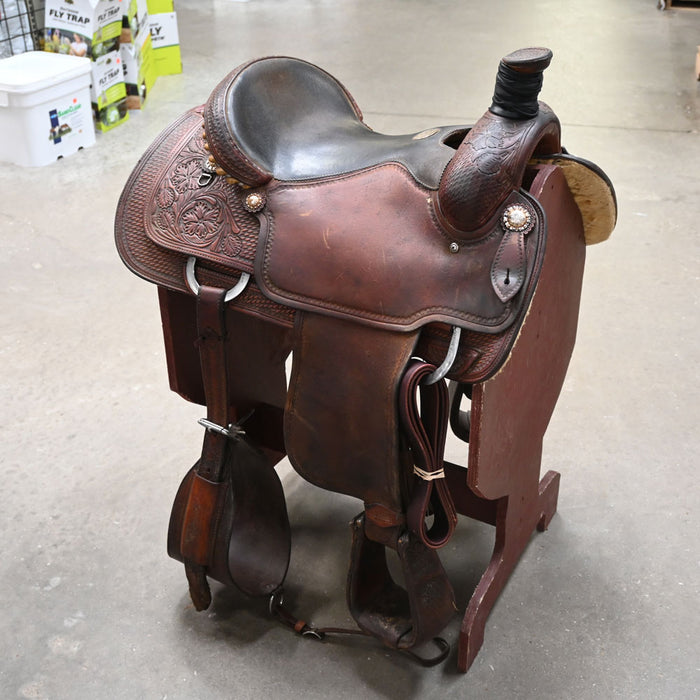 15.5" USED MARTIN ROPING SADDLE Saddles - Used Martin Saddlery