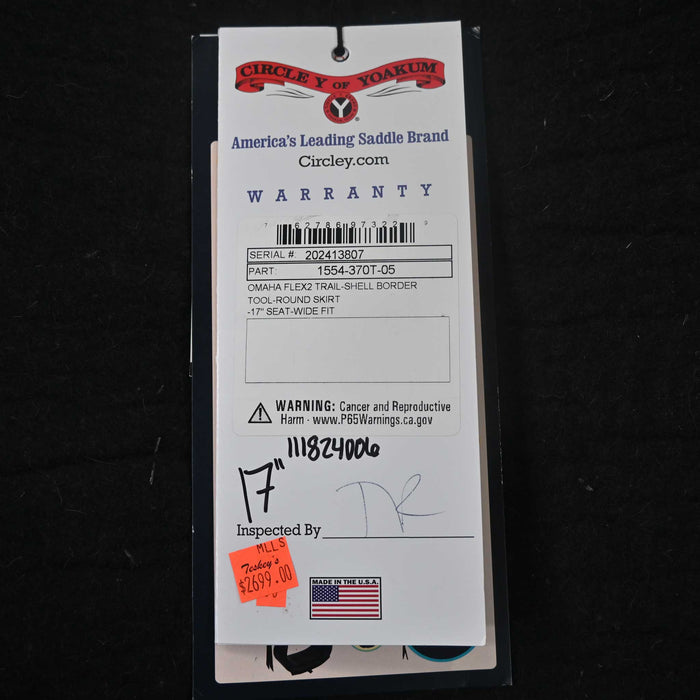 17" CIRCLE Y OMAHA FLEX2 TRAIL SADDLE Saddles - New Circle Y Saddlery