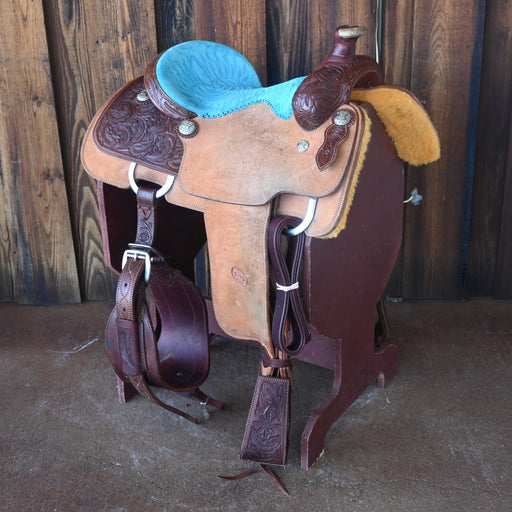 14.5" USED LANCE HORNER CALF ROPING SADDLE Saddles - Used Lance Horner