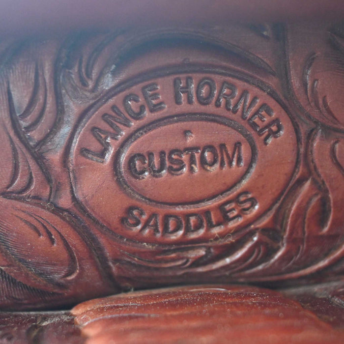 14.5" USED LANCE HORNER CALF ROPING SADDLE Saddles - Used Lance Horner