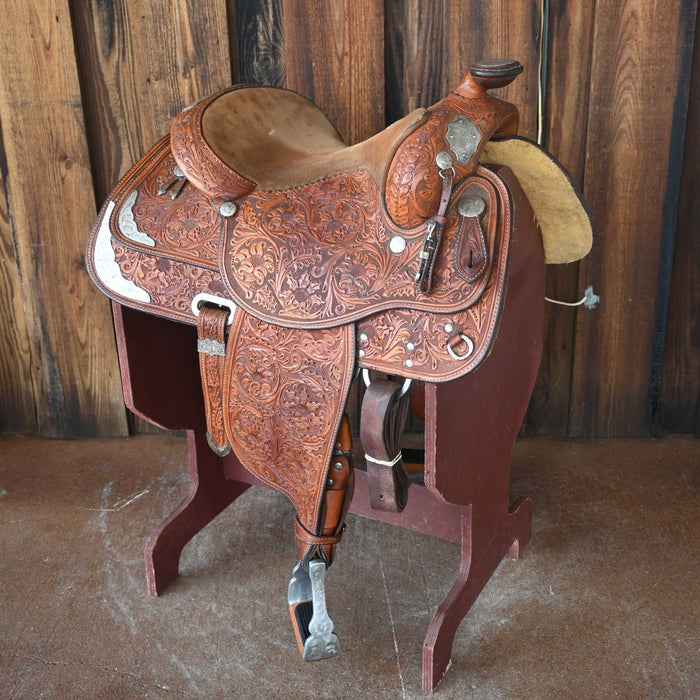 15" USED CIRCLE Y RICHARD SHRAKE'S RESISTANCE FREE EQUITATION SHOW SADDLE Saddles - Used Circle Y Saddlery