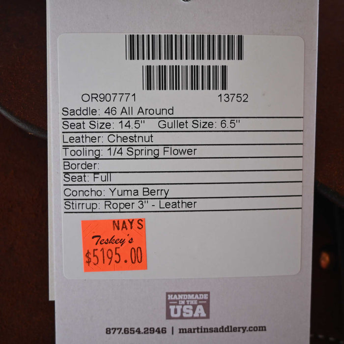 14.5" MARTIN ALL AROUND SADDLE Saddles - New Martin Saddlery