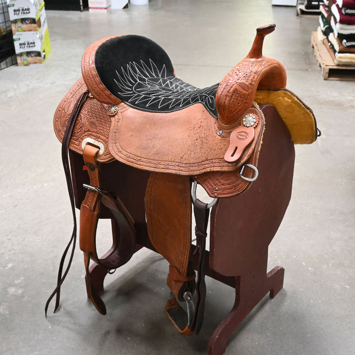 18" USED FORT WORTH BARREL SADDLE Saddles - Used Fort Worth Saddle Co.
