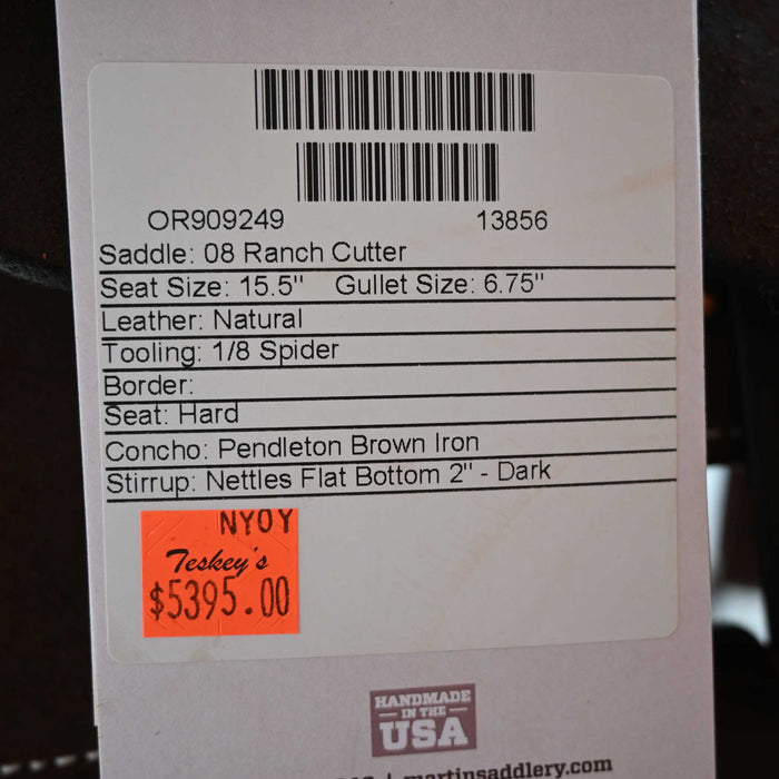 15.5" MARTIN RANCH CUTTER SADDLE Saddles - New Martin Saddlery