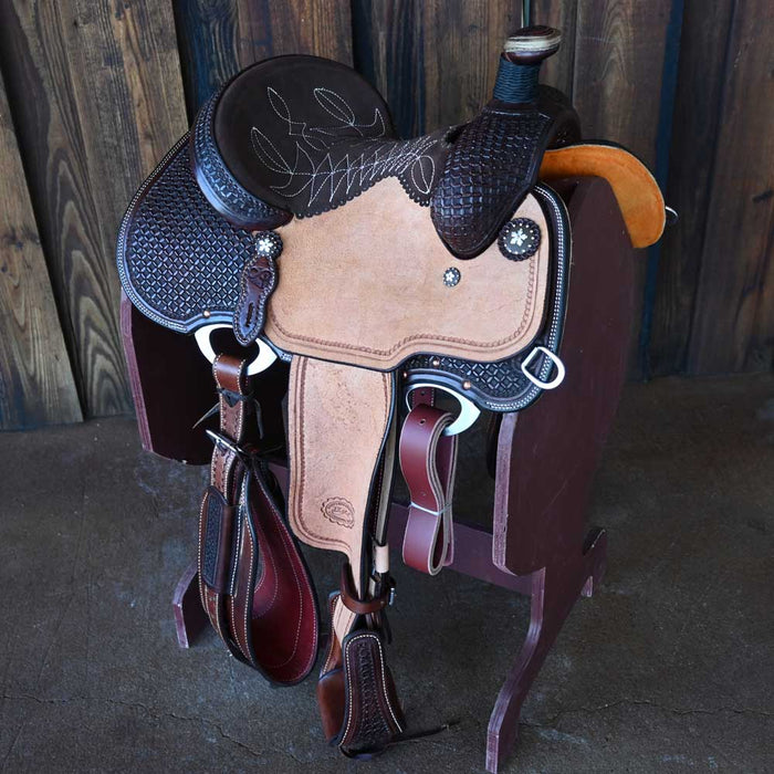 13" PATRICK SMITH YOUTH TEAM ROPING SADDLE Saddles - New Patrick Smith