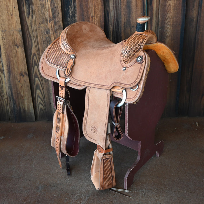 17" PATRICK SMITH TEAM ROPING SADDLE Saddles - New Patrick Smith