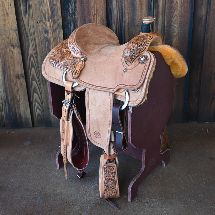 15" PATRICK SMITH TEAM ROPING SADDLE Saddles - New Patrick Smith