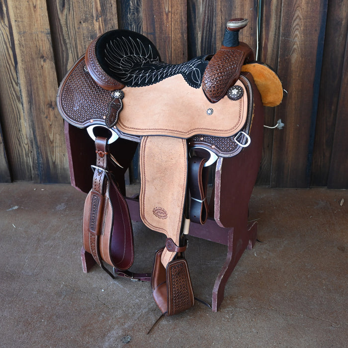 16.5" PATRICK SMITH TEAM ROPING SADDLE Saddles - New Patrick Smith