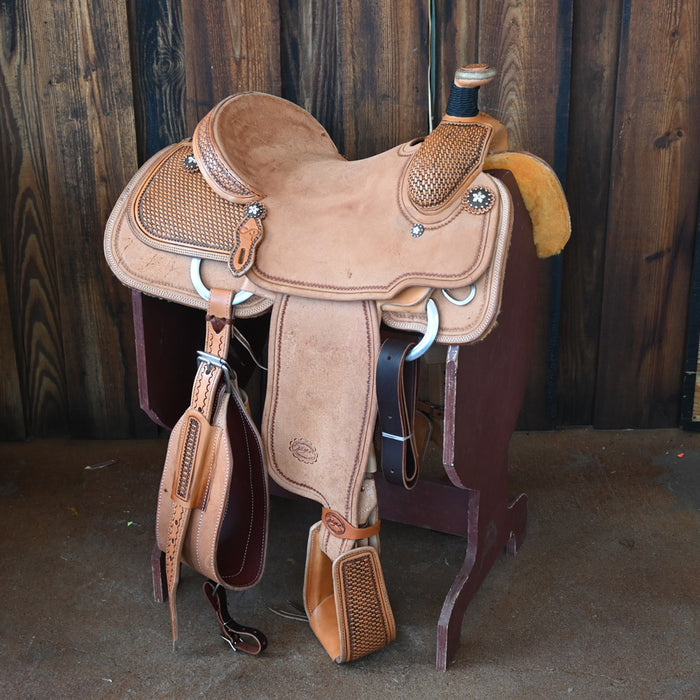 15" PATRICK SMITH TEAM ROPING SADDLE Saddles - New Patrick Smith