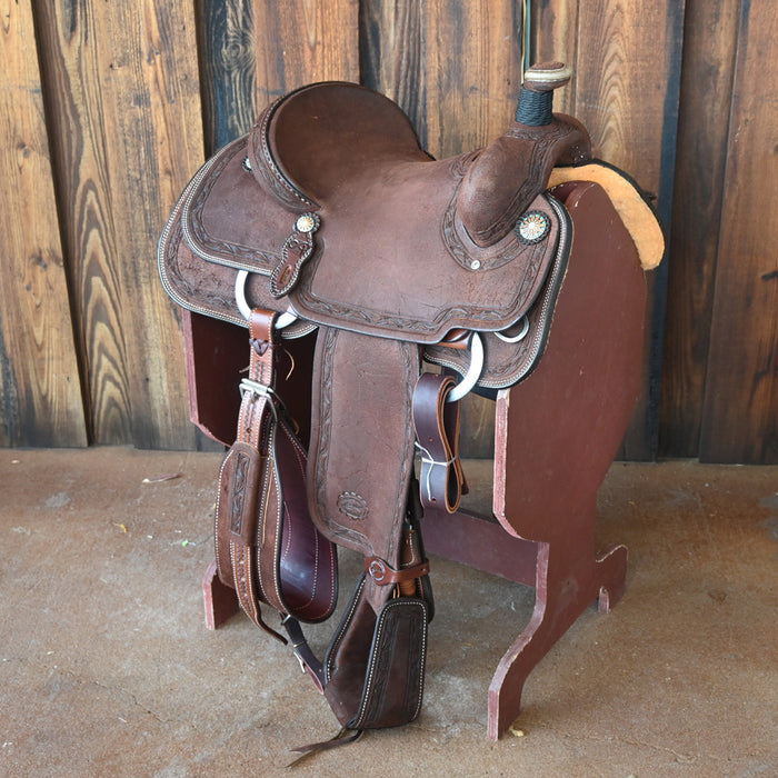 14" PATRICK SMITH TEAM ROPING SADDLE Saddles - New Patrick Smith