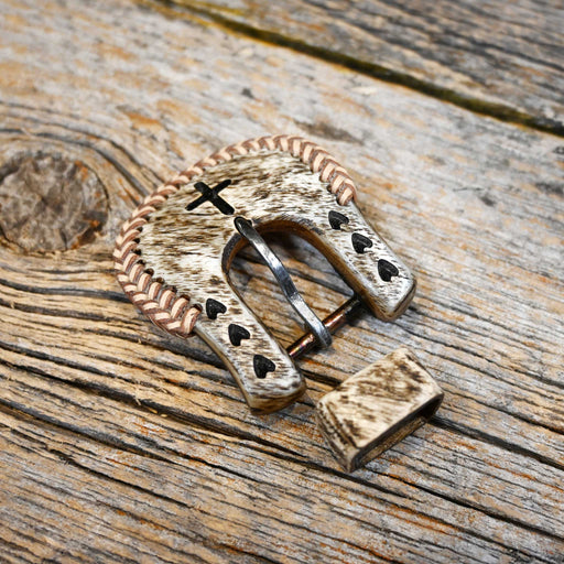 Two Piece Cow Horn Headstall Buckle Tack - Conchos & Hardware MISC