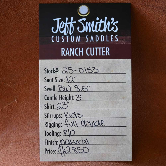 12" JEFF SMITH YOUTH BUSTER WELCH RANCH CUTTER SADDLE Saddles - New Jeff Smith