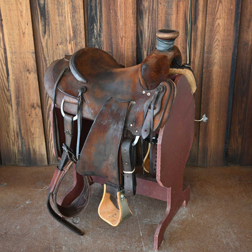 14.5" USED MATT BRUTON POST HORN SADDLE Saddles - Used Matt Bruton