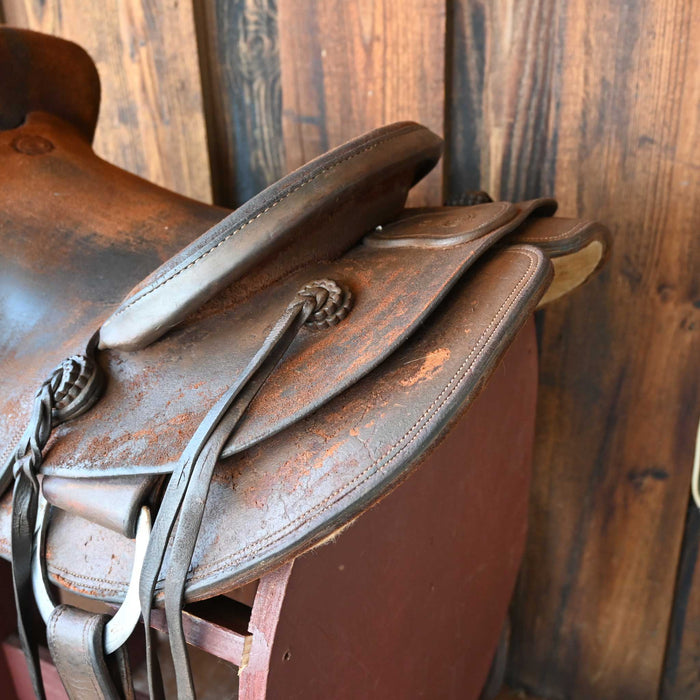 14.5" USED MATT BRUTON POST HORN SADDLE Saddles - Used Matt Bruton