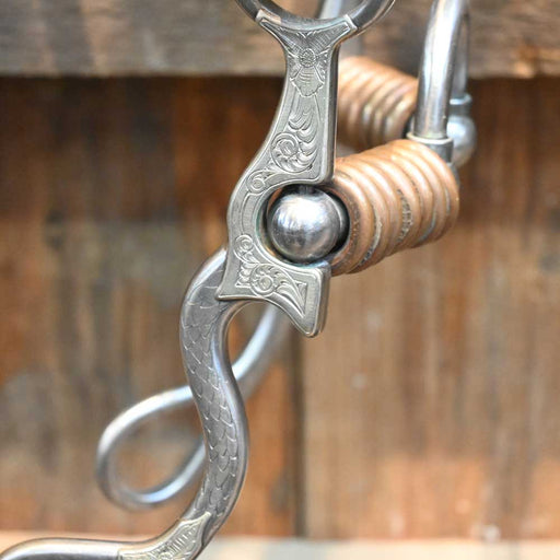 Kerry Kelley Silver Mounted 02S 20 "Fancy" Bit - Correction with Copper Rings Tack - Bits Kerry Kelley