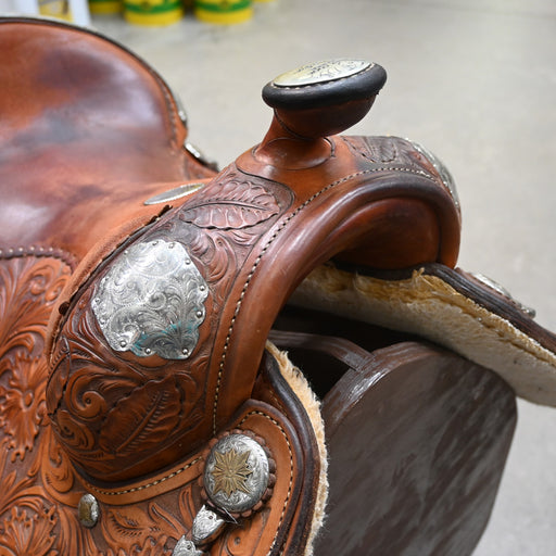 15.5" USED BILLY COOK WESTERN SHOW SADDLE Saddles - Used Billy Cook