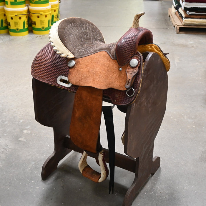 14" USED BILLY COOK BARREL SADDLE Saddles - Used Billy Cook