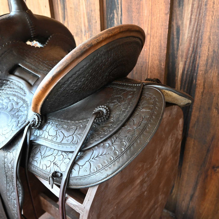 Antique Miles City High Back Saddle