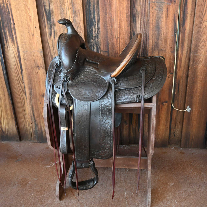 Antique Miles City High Back Saddle