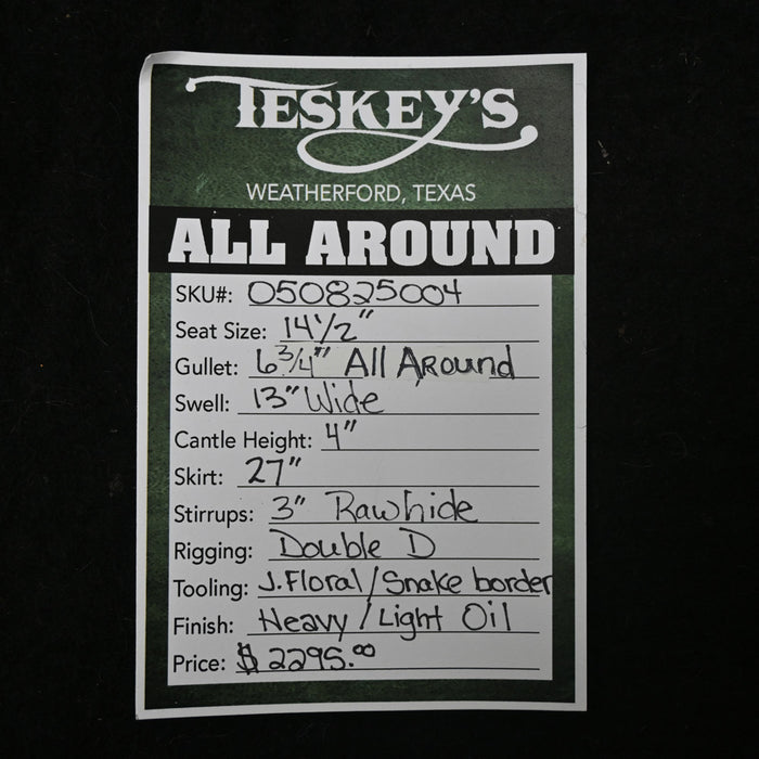 14.5" TESKEY'S ALL AROUND SADDLE Saddles - New Teskey's Saddlery
