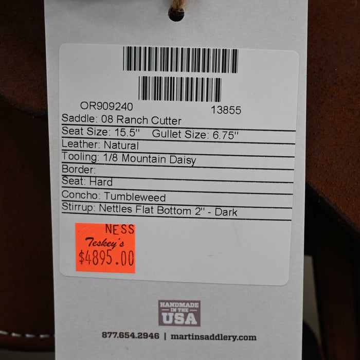 15.5" MARTIN RANCH CUTTING SADDLE Saddles - New Martin Saddlery