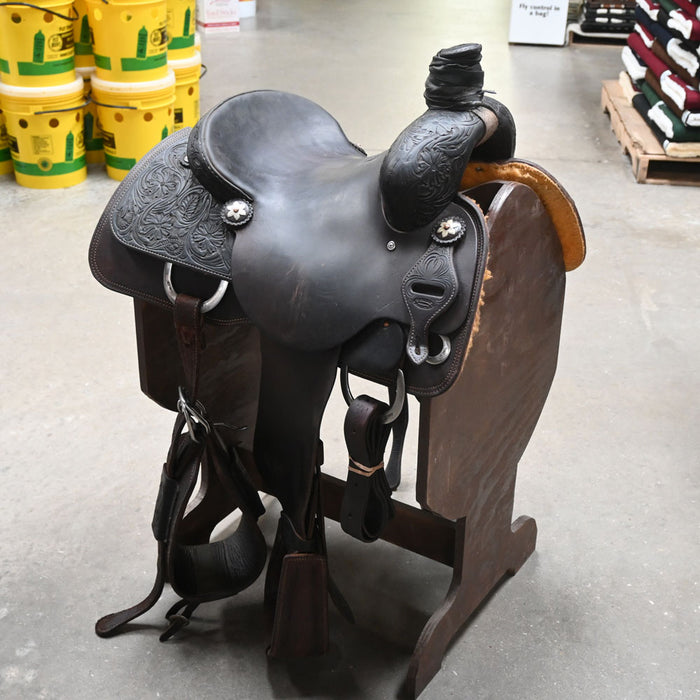 14" USED JEFF SMITH ROPING SADDLE Saddles - Used Jeff Smith