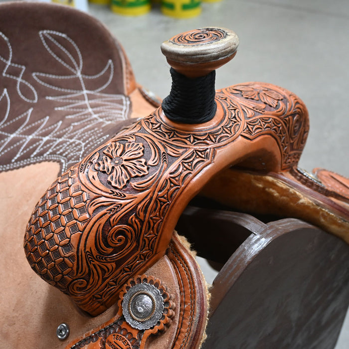14" USED TESKEY'S ROPING SADDLE Saddles - Used Teskey's Saddlery