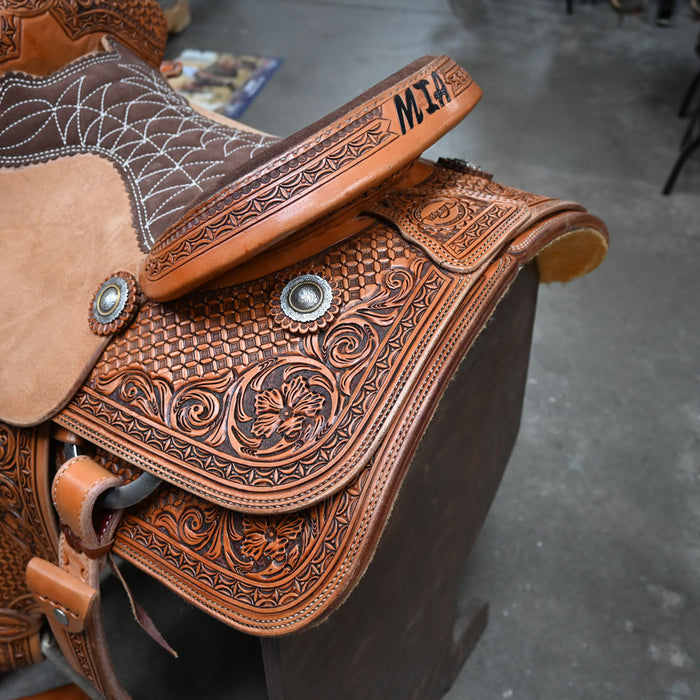 14" USED TESKEY'S ROPING SADDLE Saddles - Used Teskey's Saddlery