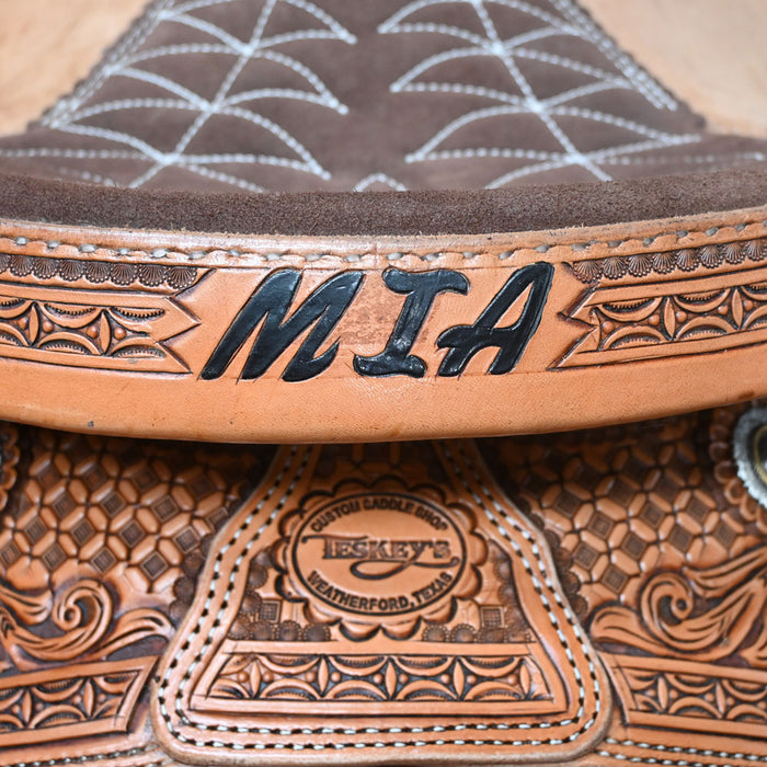 14" USED TESKEY'S ROPING SADDLE Saddles - Used Teskey's Saddlery