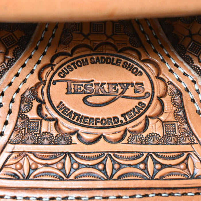14" USED TESKEY'S ROPING SADDLE Saddles - Used Teskey's Saddlery