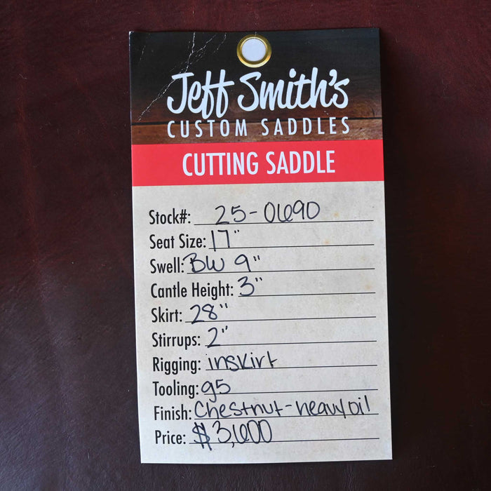 17" JEFF SMITH BUSTER WELCH CUTTING SADDLE Saddles - New Jeff Smith
