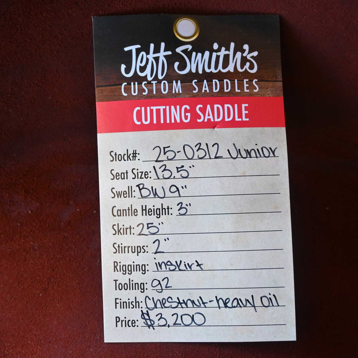 13.5" JEFF SMITH BUSTER WELCH CUTTING SADDLE Saddles - New Jeff Smith