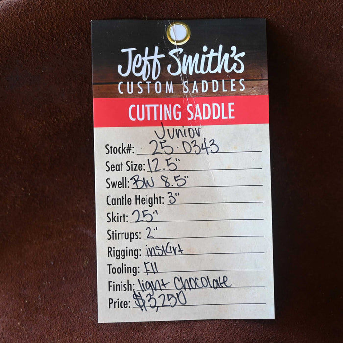 12.5" JEFF SMITH JUNIOR BUSTER WELCH CUTTING SADDLE Saddles - New Jeff Smith