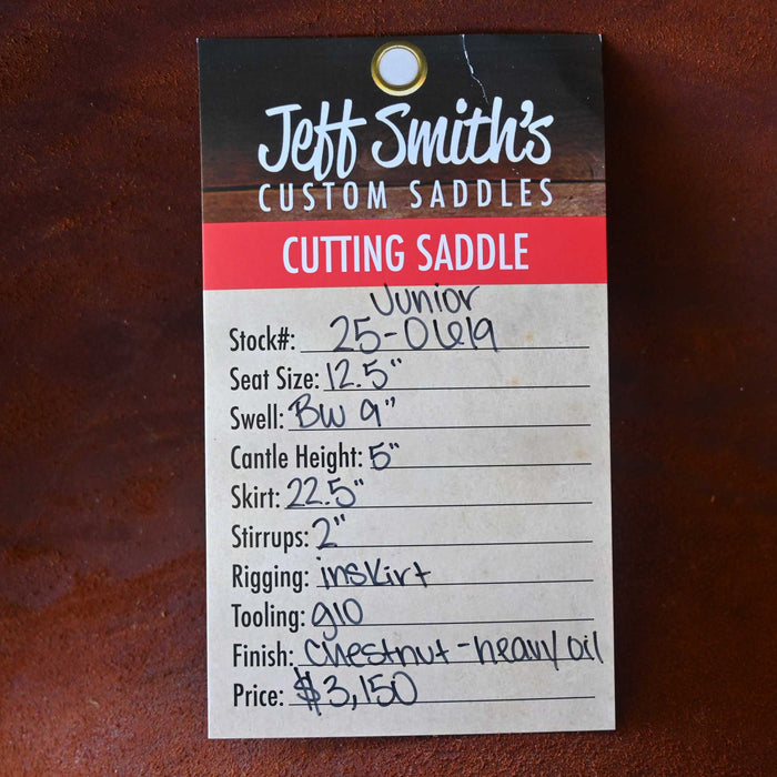 12.5" JEFF SMITH JUNIOR BUSTER WELCH CUTTING SADDLE Saddles - New Jeff Smith
