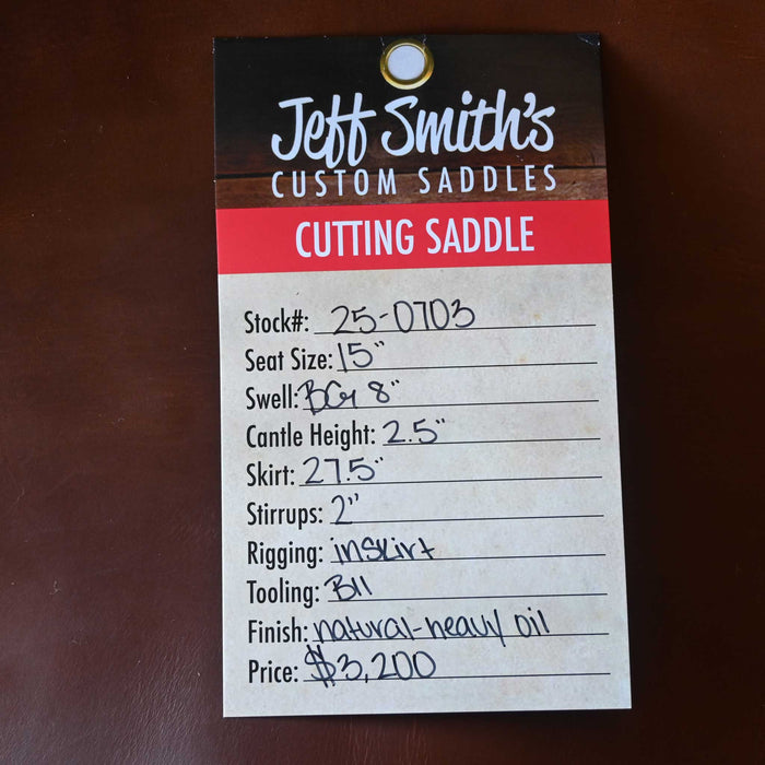 15" JEFF SMITH BEAU GALYEAN CUTTING SADDLE Saddles - New Jeff Smith