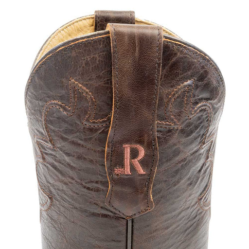 R. Watson Men's Tobacco Full Quill Ostrich Roper Round Toe Boot MEN - Footwear - Exotic Western Boots R Watson