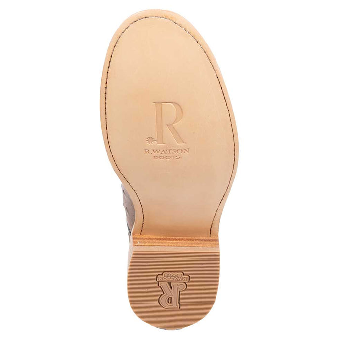 R. Watson Men's Tobacco Full Quill Ostrich Roper Round Toe Boot MEN - Footwear - Exotic Western Boots R Watson