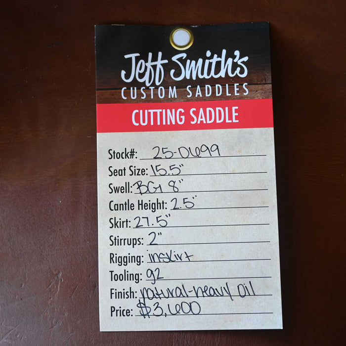 15.5" JEFF SMITH BEAU GALYEAN CUTTING SADDLE Saddles - New Jeff Smith