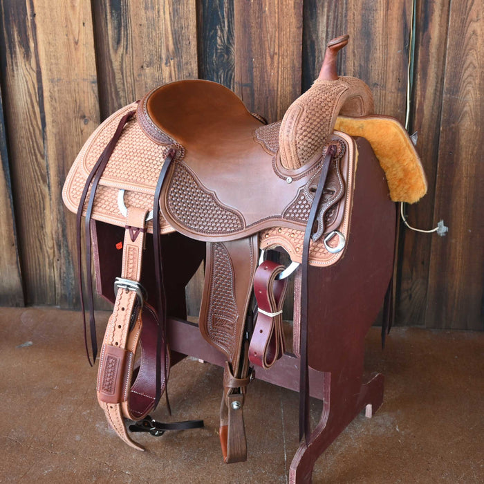 15.5" JEFF SMITH BEAU GALYEAN CUTTING SADDLE Saddles - New Jeff Smith