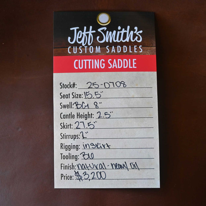 15.5" JEFF SMITH BEAU GALYEAN CUTTING SADDLE Saddles - New Jeff Smith