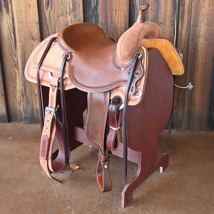 15.5" JEFF SMITH BEAU GALYEAN CUTTING SADDLE Saddles - New Jeff Smith