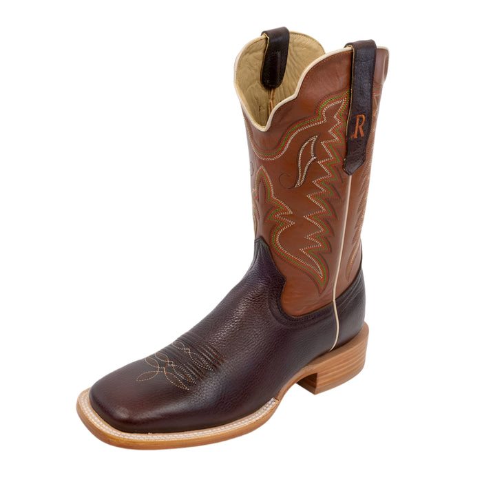 R. Watson Men's Cognac Sinatra Cowhide Square Toe Boot - FINAL SALE MEN - Footwear - Western Boots R Watson