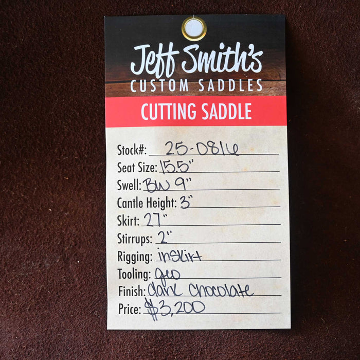 15.5" JEFF SMITH BUSTER WELCH CUTTING SADDLE Saddles - New Jeff Smith