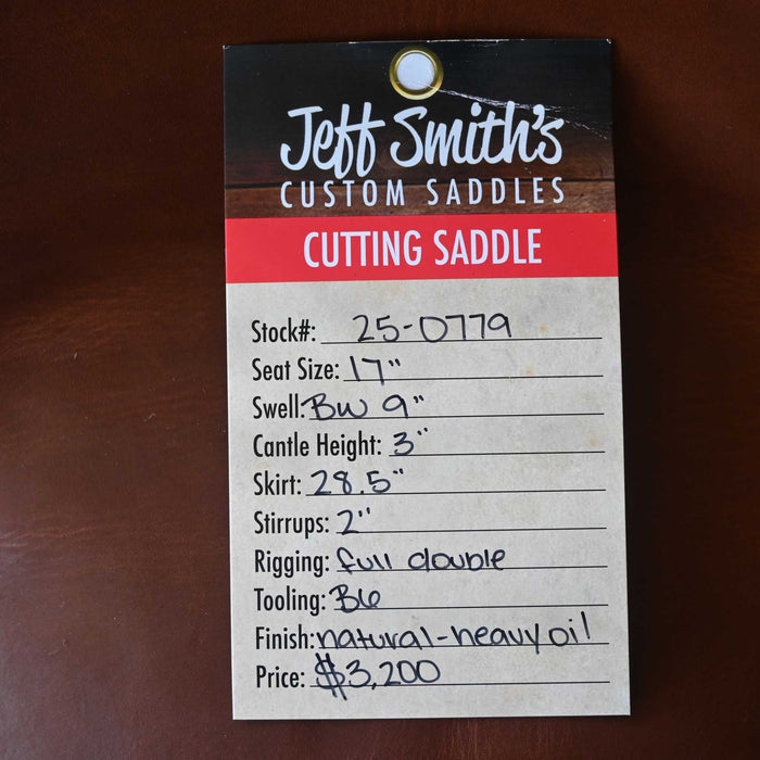 17" JEFF SMITH BUSTER WELCH CUTTING SADDLE Saddles - New Jeff Smith