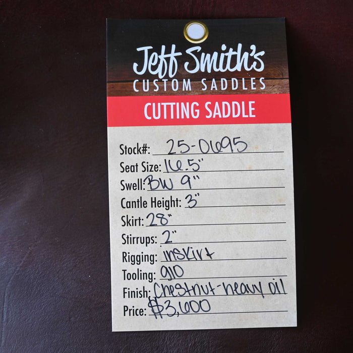 16.5" JEFF SMITH BUSTER WELCH CUTTING SADDLE Saddles - New Jeff Smith