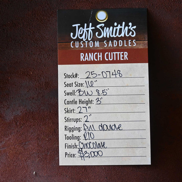 16" JEFF SMITH BUSTER WELCH RANCH CUTTER SADDLE Saddles - New Jeff Smith