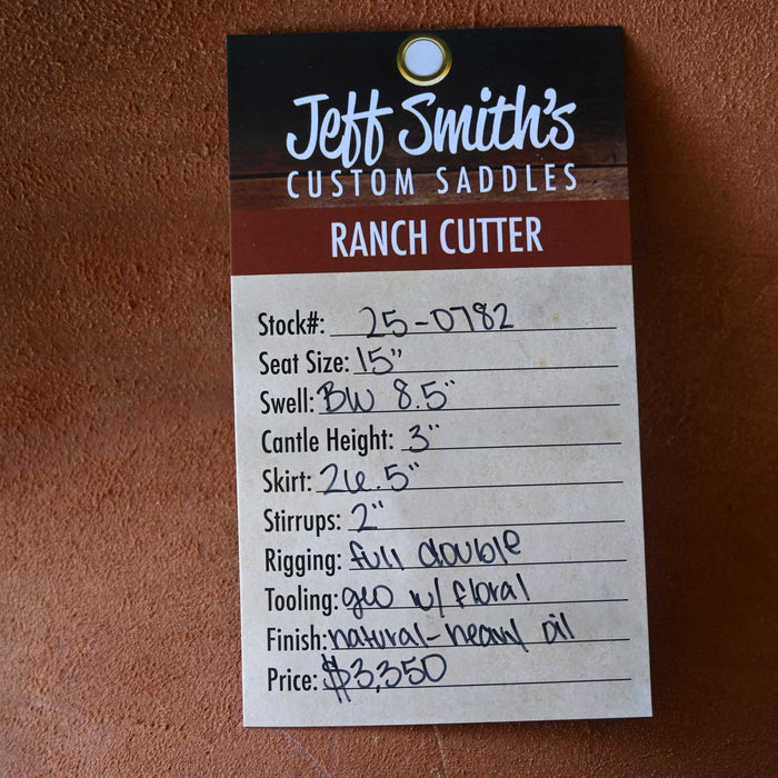 15" JEFF SMITH BUSTER WELCH RANCH CUTTER SADDLE Saddles - New Jeff Smith
